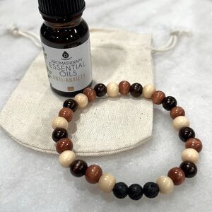 Essential Oil ANTI-ANXIETY and Lava Bead Diffuser Bracelet